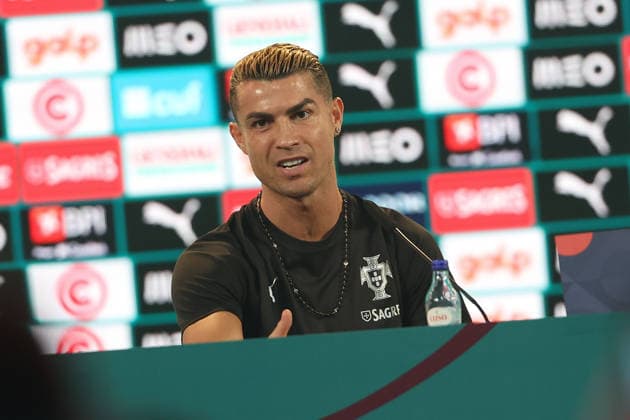 Lisbon, Portugal - September 23: Cristiano Ronaldo (Portugal) during the press conference, PK, Pressekonferenz before the UEFA Nations League 2026 27 League Phase Matchday 1 match between Portugal and Wales at Estadio Jose Alvalade in Lisbon, Portugal Copyright: HMBxMedia JoaquimxFerreira