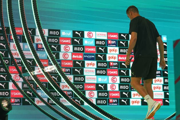 Lisbon, Portugal - September 23: Cristiano Ronaldo (Portugal) leaves the press conference, PK, Pressekonferenz before the UEFA Nations League 2026 27 League Phase Matchday 1 match between Portugal and Wales at Estadio Jose Alvalade in Lisbon, Portugal Copyright: HMBxMedia JoaquimxFerreira