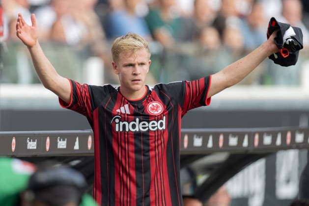 Eintracht Frankfurt - SC Freiburg, 1. FBL Jonathan Burkardt, Jonny Burkardt (Eintracht Frankfurt, 9). Bundesligaspiel zwischen Eintracht Frankfurt und dem SC Freiburg am 19. September 2026 im Deutsche Bank Park in Frankfurt am Main., Frankfurt am Main Hessen Deutschland Deutsche Bank Park