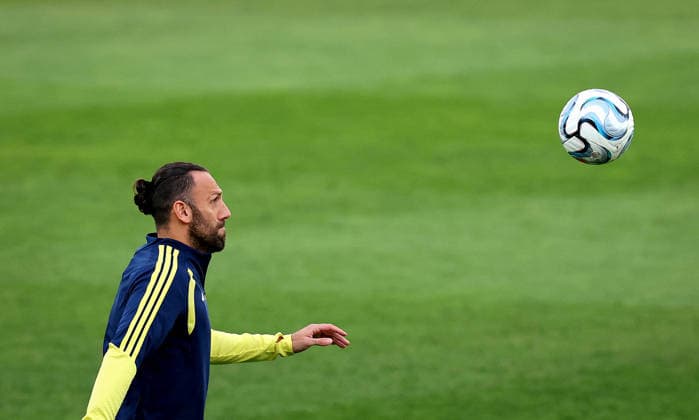 Kosovo Squad Training & press conference, PK, Pressekonferenz Fadil Vokrri Stadium, Pristina, Kosovo 23 9 2026 Vedat Muriqi Vedat Muriqi 23 9 2026  Copyright: xx RB1_3043