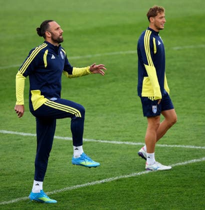 Kosovo Squad Training & press conference, PK, Pressekonferenz Fadil Vokrri Stadium, Pristina, Kosovo 23 9 2026 Vedat Muriqi Vedat Muriqi 23 9 2026  Copyright: xx RB1_3096