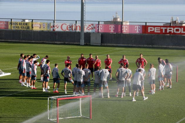 Croatia National Football Team: Press and Training Session Players of Croatia during traingin session of Croatia national football team at HNK Rijeka stadium on September 23, 2026 in Rijeka, Croatia.  GoranxKovacic PIXSELL