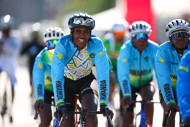 2026 UCI Road World Championships Picture by Vaughn Ridley SWpix.com - 23 09 2026 - Cycling - 2026 UCI Road World Championships - MontrÃ al, Canada - Training Practice - Rwanda Copyright: x xSWpix.comx(t axPhotographyxHubxLtd)xVaughnxRidley SWpix.comx SWP-3521-1947