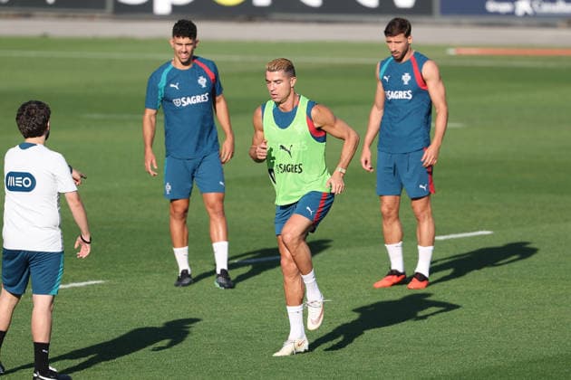 Lisbon, Portugal - September 23: Cristiano Ronaldo (Portugal) warm-Up during the Training Team Portugal before the UEFA Nations League 2026 27 League Phase Matchday 1 match between Portugal and Wales at Estadio Jose Alvalade in Lisbon, Portugal Copyright: HMBxMedia JoaquimxFerreira