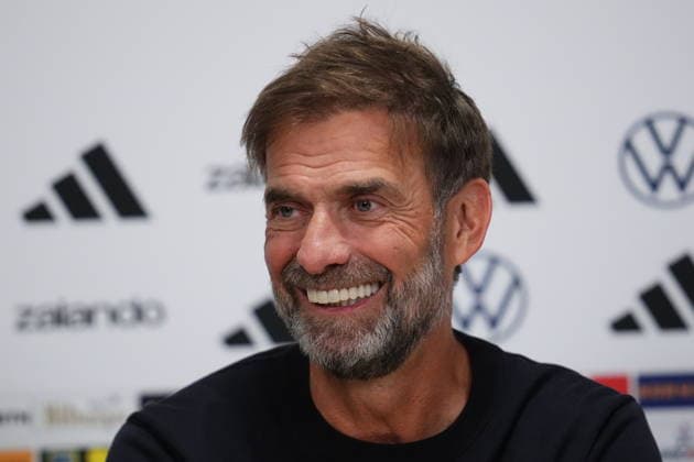 NED: Jurgen Klopp press conference, PK, Pressekonferenz Germany national team, Nationalteam head coach Jurgen Klopp press conference at MD-1 of Netherlands v Germany, UEFA Nations League match at Johan Cruyff Arena Stadium on September 23, 2026 in Amsterdam Netherlands. kpng Copyright: xBaguxBlancox xPRESSINPHOTOx PS_2627_JURG_015