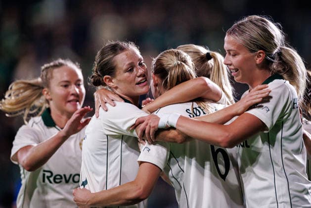260923 Elin Sorum of Hammarby celebrates after scoring 1-0 during the UEFA Women s Europa Cup football match between Hammarby and Rangers FC on September 23, 2026 in Stockholm. Photo: Kenta Jönsson BILDBYRAN COP 210 KJ0378 fotboll football soccer fotball europa cup hammarby rangers fc uefa womens europa cup dam bbeng jubel Copyright: KENTAxJÖNSSON BB260923KJ017