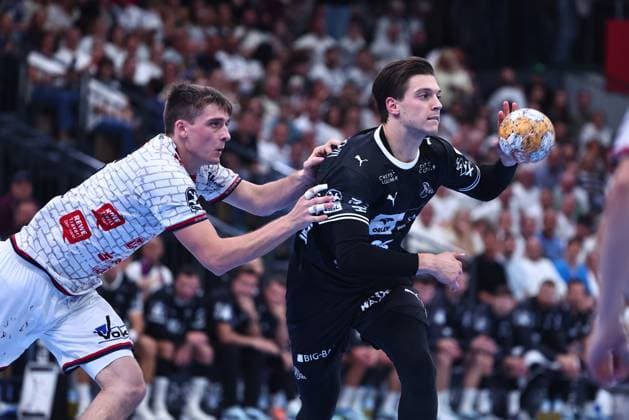 Domen Makuc (THW Kiel, 35) Domen Makuc (THW Kiel, 35) Torsten Anselm (TV Huettenberg, 25) GER, TV Huettenberg vs THW Kiel, Handball, DHB-Pokal, 2. Runde, Spielzeit 2026 2027, 23.09.2026 GER, TV Huettenberg vs THW Kiel, Handball, DHB-Pokal, 2. Runde, Spielzeit 2026 2027, 23.09.2026 Wetzlar Copyright: xEibner-Pressefoto RenexWeissx EP_RWS