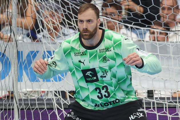 TV Hüttenberg - THW Kiel, DHB-Pokal Torwart Andreas Wolff (THW Kiel, 33). DHB-Pokalspiel der 2. Runde zwischen dem TV Hüttenberg und dem THW Kiel am 23. September 2026 in der Buderus-Arena in Wetzlar., Wetzlar Hessen Deutschland Buderus-Arena