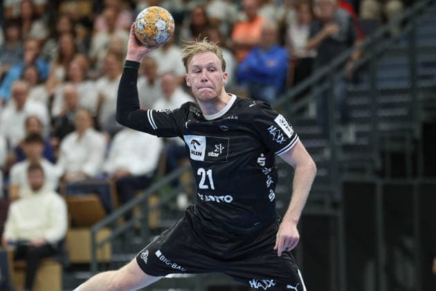 TV Hüttenberg - THW Kiel, DHB-Pokal Eric Johansson (THW Kiel, 21). DHB-Pokalspiel der 2. Runde zwischen dem TV Hüttenberg und dem THW Kiel am 23. September 2026 in der Buderus-Arena in Wetzlar., Wetzlar Hessen Deutschland Buderus-Arena