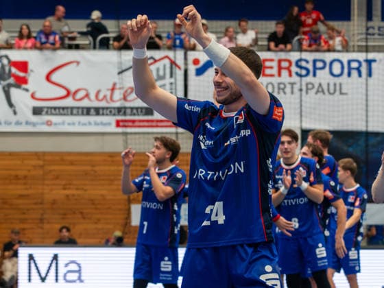 Elias Fuegel (HBW Balingen-Weilstetten 24), HBW Balingen-Weilstetten vs. TSV Hannover-Burgdorf, Handball, DHB-Pokal, 2. Runde, Saison 2026 2027, 23.09.2026, HBW Balingen-Weilstetten vs. TSV Hannover-Burgdorf, Handball, DHB-Pokal, 2. Runde, Saison 2026 2027, 23.09.2026 Balingen Copyright: xEibner-Pressefoto FlorianxSchustx EP_FSU