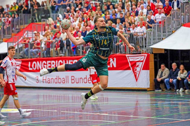 23.09.2026, xsefx, Handball, DHB-Pokal, 2. Runde, Longericher SC Köln - VfL Eintracht Hagen, Saison 2026 2027 Herren, LSC-Arena: Josip Jukic (Vfl Eintracht Hagen 74) Nordrhein-Westfalen Deutschland