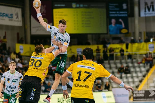 Oskar Sunnefeldt (FRISCH AUF Goeppingen) Handball, DHB-Pokal der Maenner, Saison 2026 2027, 2. Runde, HSC 2000 Coburg vs.FRISCH AUF Goeppingen, am 23.09.2026 in der HUK-COBURG arena in Coburg, Deutschland. Editorial use only. Handball, DHB-Pokal 2026 2027, HSC 2000 Coburg - FRISCH AUF Goeppingen Coburg Copyright: xEibner-Pressefotox EP_