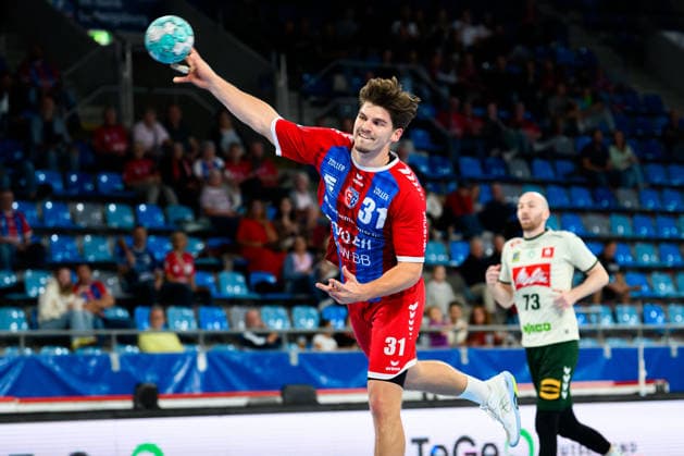 Bietigheim: HBL - 26 27 - DHB-Pokal - SG BBM Bietigheim - GWD Minden Alexander Pfeifer (Bietigheim) Bietigheim-Bissingen Egetrans Arena Baden-Württemberg Deutschland