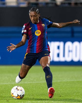 September 23, 2026, Sant Joan Despo, Catalonia, Spain: Kerolin Nicoli Israel Ferraz of FC Barcelona, Barca in action during the UEFA WomenÃ¢â‚¬â ¢s Champions League Matchday 1 match between FC Barcelona and Paris FC at Estadi Johan Cruyff in Sant Joan DespoÂ­, Barcelona, Spain. Sant Joan Despo Spain - ZUMAs316 20260923_znp_s316_033 Copyright: xMartixSeguraxRamonedax