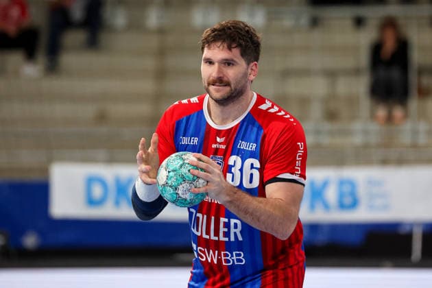 23.09.2026, Deutschland, Bietigheim, Handball DHB-Pokal, Saison 2026 2027 SG BBM Bietigheim vs. GWD Minden, Jonathan Fischer (BBM)
