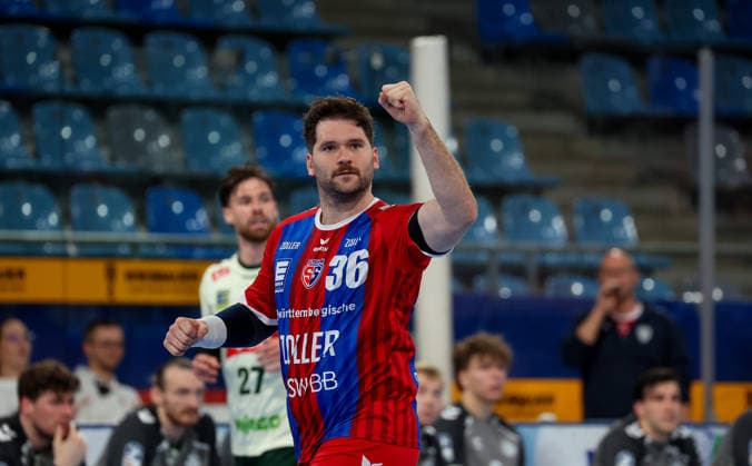 23.09.2026, Deutschland, Bietigheim, Handball DHB-Pokal, Saison 2026 2027 SG BBM Bietigheim vs. GWD Minden, Jonathan Fischer (BBM)