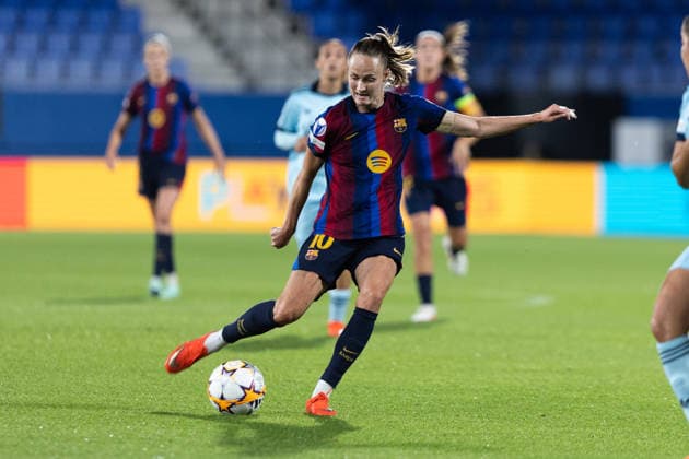 September 23, 2026, Sant Joan Despo, Catalonia, Spain: Caroline Graham Hansen of FC Barcelona, Barca in action during the UEFA WomenÃ¢â‚¬â ¢s Champions League Matchday 1 match between FC Barcelona and Paris FC at Estadi Johan Cruyff in Sant Joan DespoÂ­, Barcelona, Spain. Sant Joan Despo Spain - ZUMAs316 20260923_znp_s316_055 Copyright: xMartixSeguraxRamonedax