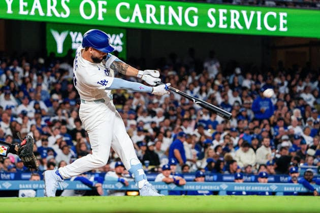 September 24, 2026, Los Angeles, California, USA: Andy Pages 44 of the Los Angeles Dodgers at bat during a regular-season MLB, Baseball Herren, USA game against the San Diego Padres on Thursday September 24, 2026 at Dodger Stadium in Los Angeles, California.Dodgers defeat Padres, 7-0. ENRIQUE GURROLA BNS PI Dodgers Defeat Padres, 7-0 - ZUMAp124 20260924_zaa_p124_029 Copyright: xEnriquexGurrolax
