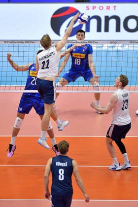 IPA88888825 - Turin, Italy, September 23, 2026, Palavela Turin, CEV Eurovolley Men 2026, Round of 16, Miika Haapaniemi 11 (FIN).in action during the CEV Eurovolley Men 2026 match between Italy and Finland (2–3) in Turin at Palavela  Copyright: xTonelloxAbozzi IPAxSportx xx IPA88888825