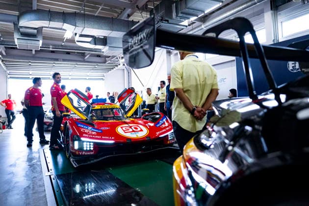 FIA WEC - 6 HOURS OF FUJI 2026 50 FUOCO Antonio (ita), MOLINA Miguel (spa), NIELSEN Nicklas (dnk), Ferrari AF Corse, Ferrari 499P 50, Hypercar, scrutineering, verifications techniques, during the 6 Hours of Fuji 2026, 6th round of the 2026 FIA World Endurance Championship, from September 25 to 27, 2026 on the Fuji Speedway in Oyama, Shizuoka, Japan - OyamaJapan Copyright: xFabrizioxBoldonix