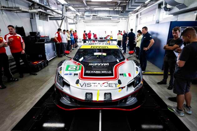 FIA WEC - 6 HOURS OF FUJI 2026 21 HERIAU Francois (fra), MANN Simon (usa), ROVERA Alessio (ita), Vista AF Corse, Ferrari 296 GT3 Evo 21, LM GT3, scrutineering, verifications techniques, during the 6 Hours of Fuji 2026, 6th round of the 2026 FIA World Endurance Championship, from September 25 to 27, 2026 on the Fuji Speedway in Oyama, Shizuoka, Japan - OyamaJapan Copyright: xFabrizioxBoldonix
