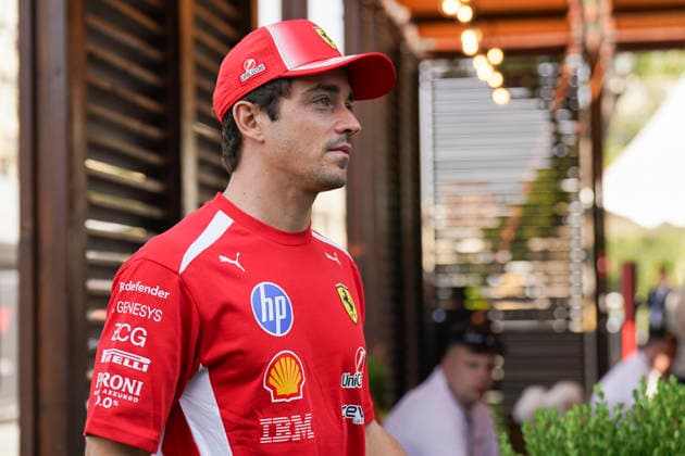 FORMULA 1 AZERBAIJAN GRAND PRIX 2026 Charles Leclerc (MON) 16 Ferrari arriving for practice during the Formula 1 Qatar Airways Azerbaijan Grand Prix 2026, Round 15 of the 2026 Formula 1 World Championship, WM, Weltmeisterschaft from 24th - 26th September 2026 at the Baku City Circuit, Baku, Azerbaijan. Credit: Robbie Hoad Every Second Media Editorial use only. All images are copyright Every Second Media Limited. No images may be reproduced without prior permission. Copyright: xIMAGO EveryxSecondxMediax ESM-2183-0101 RobbiexHoadx xEveryxSecondxMediax