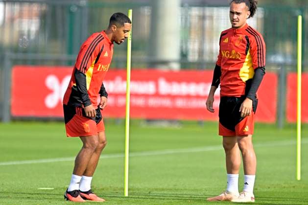 Italy v Belgium - UEFA Nations League 2026 Media Activities 24 09 2026 TUBEKE, BELGIUM - SEPTEMBER 24 : Tielemans Youri midfielder of Belgium and Theate Arthur defender of Belgium during a training session ahead of the UEFA Nations League tournament league phase matchday 1 group A1 match between Italy and Belgium on September 24, 2026 in Tubeke, Belgium, 24 09 2026 Tubeke Belgium  Copyright: xSesx