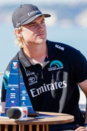 THE LOUIS VUITTON 38TH AMERICA™S CUP PRELIMINARY REGATTA, NAPLES Jake Pye Emirates Team New Zealand 2 Helm During the press conference, PK, Pressekonferenz to present the teams at Castel dell™Ovo on 24 September 2026. _BPH3679 Copyright: xAntonioxBalascox