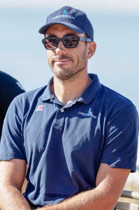 THE LOUIS VUITTON 38TH AMERICA™S CUP PRELIMINARY REGATTA, NAPLES Quentin Delapierre Quentin Delapierre HelmDuring the press conference, PK, Pressekonferenz to present the teams at Castel dell™Ovo on 24 September 2026. _BPH3739 Copyright: xAntonioxBalascox