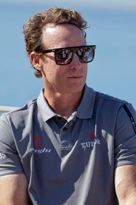 THE LOUIS VUITTON 38TH AMERICA™S CUP PRELIMINARY REGATTA, NAPLES Paul Goodison Tudor Team Alinghi Helm During the press conference, PK, Pressekonferenz to present the teams at Castel dell™Ovo on 24 September 2026. _BPH3776 Copyright: xAntonioxBalascox