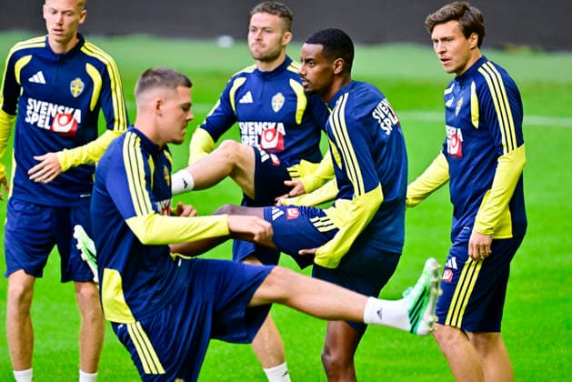 STOCKHOLM 20260924 Alexander Isak under dagens landslagsträning pa Strawberry Arena inför fredagens inledande gruppspelsmatch i Nations League mot Bosnien-Hercegovina. STOCKHOLM SVERIGE x10030x