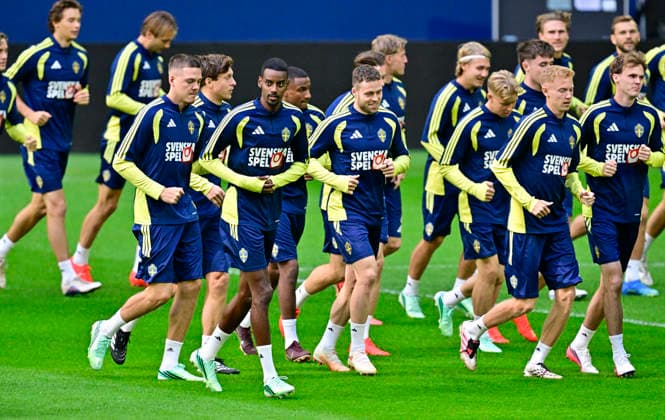 STOCKHOLM 20260924 Alexander Isak under dagens landslagsträning pa Strawberry Arena inför fredagens inledande gruppspelsmatch i Nations League mot Bosnien-Hercegovina. STOCKHOLM SVERIGE x10030x