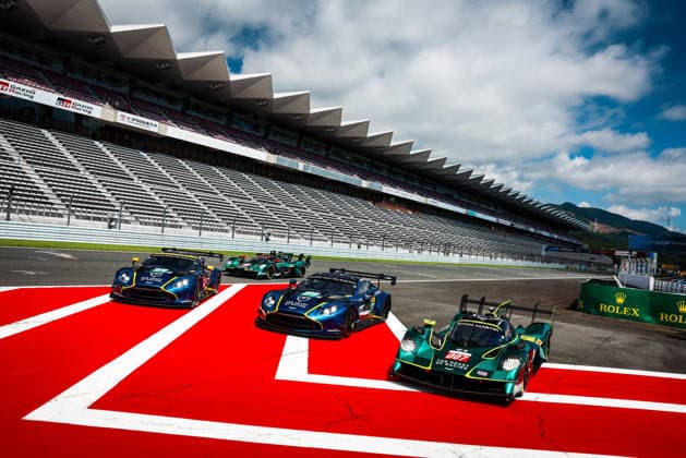FIA WEC - 6 HOURS OF FUJI 2026 007 GAMBLE Tom (gbr), TINCKNELL Harry (gbr), Aston Martin THOR Team, Aston Martin Valkyrie 007, Hypercar, 23 ADAM Jonny (gbr), BARRICHELLO Eduardo (bra), NEWELL Gray (usa), Heart of Racing Team, Aston Martin Vantage AMR GT3 Evo 23, LM GT3, 27 DRUDI Mattia (ita), JAMES Ian (usa), ROBICHON Zacharie (can), Heart of Racing Team, Aston Martin Vantage AMR GT3 Evo 27, LM GT3, 009 RIBERAS Alex (spa), SORENSEN Marco (dnk), Aston Martin THOR Team, Aston Martin Valkyrie 009, Hypercar, during the 6 Hours of Fuji 2026, 6th round of the 2026 FIA World Endurance Championship, from September 25 to 27, 2026 on the Fuji Speedway in Oyama, Shizuoka, Japan - OyamaJapan  Copyright: xANTONINxVINCENTx