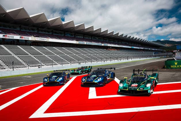 FIA WEC - 6 HOURS OF FUJI 2026 007 GAMBLE Tom (gbr), TINCKNELL Harry (gbr), Aston Martin THOR Team, Aston Martin Valkyrie 007, Hypercar, 23 ADAM Jonny (gbr), BARRICHELLO Eduardo (bra), NEWELL Gray (usa), Heart of Racing Team, Aston Martin Vantage AMR GT3 Evo 23, LM GT3, 27 DRUDI Mattia (ita), JAMES Ian (usa), ROBICHON Zacharie (can), Heart of Racing Team, Aston Martin Vantage AMR GT3 Evo 27, LM GT3, 009 RIBERAS Alex (spa), SORENSEN Marco (dnk), Aston Martin THOR Team, Aston Martin Valkyrie 009, Hypercar, during the 6 Hours of Fuji 2026, 6th round of the 2026 FIA World Endurance Championship, from September 25 to 27, 2026 on the Fuji Speedway in Oyama, Shizuoka, Japan - OyamaJapan  Copyright: xANTONINxVINCENTx