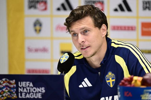 STOCKHOLM, SWEDEN 20260924 Footballer Victor Nilsson Lindelöf during a press conference, PK, Pressekonferenz at Strawberry Arena ahead of Friday s opening group stage match in the Nations League against Romania. STOCKHOLM SWEDEN x10030x