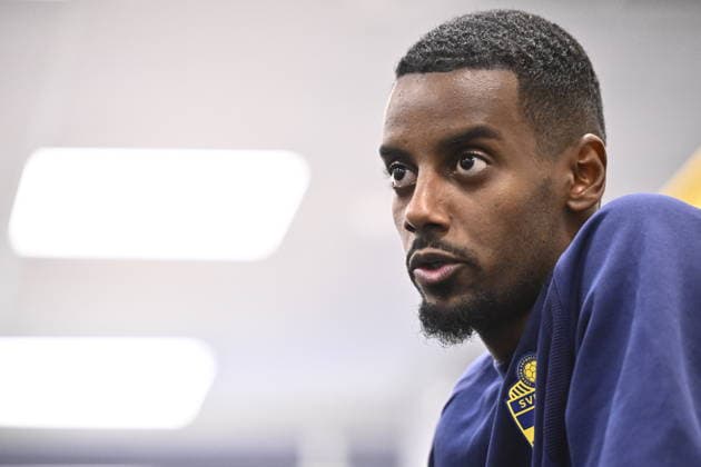 STOCKHOLM, SWEDEN 20260924 Football player Alexander Isak during Thursday s press conference, PK, Pressekonferenz and mixed zone with the men s national football team at Strawberry Arena ahead of Friday s opening group stage match in the Nations League against Romania. STOCKHOLM SWEDEN x10030x
