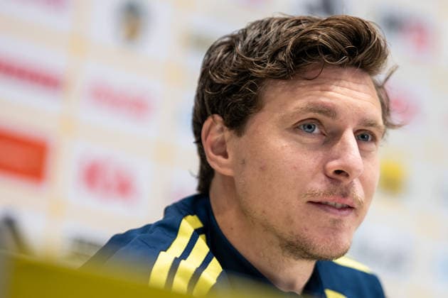 260924 Victor Nilsson Lindelöf of the Swedish men s national football team at a press conference, PK, Pressekonferenz on September 24, 2026 in Stockholm. Photo: Jesper Zerman BILDBYRAN kod JZ JZ0759 fotboll football soccer fotball nations league uefa nations league presskonferens press conference sverige sweden sverige a bbeng Copyright: JESPERxZERMAN BB260924JZ037