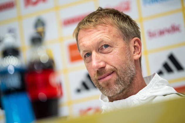 260924 Head coach Graham Potter of the Swedish men s national football team at a press conference, PK, Pressekonferenz on September 24, 2026 in Stockholm. Photo: Jesper Zerman BILDBYRAN kod JZ JZ0759 fotboll football soccer fotball nations league uefa nations league presskonferens press conference sverige sweden sverige a bbeng Copyright: JESPERxZERMAN BB260924JZ041