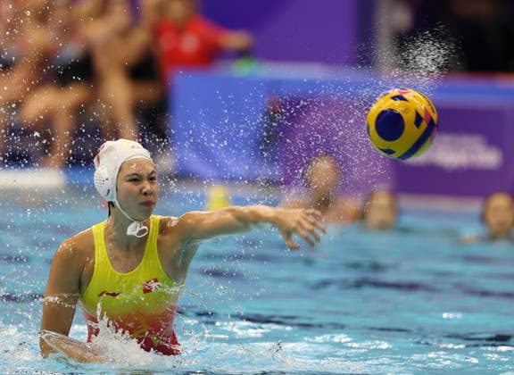 (260924) -- NAGOYA, Sept. 24, 2026 -- Shao Yixin of China scores the winning goal during the women s Water polo, Wasserball match between China and Japan at the 20th Asian Games Aichi-Nagoya 2026 in Nagoya, Japan, Sept. 24, 2026. ) (SP)JAPAN-NAGOYA-ASIAN GAMES-WATER POLO-WOMEN-CHN VS JPN DengxHua 