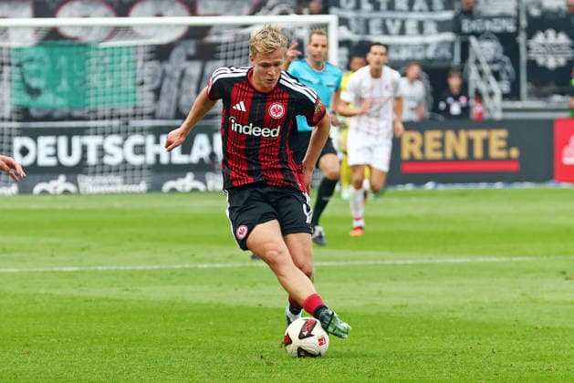 19.09.2026, xovx, Fußball Fußball Bundesliga, Eintracht Frankfurt - SC Freiburg Jonathan Burkardt (Eintracht Frankfurt), Freisteller (DFL DFB REGULATIONS PROHIBIT ANY USE OF PHOTOGRAPHS as IMAGE SEQUENCES and or QUASI-VIDEO) emspor Frankfurt