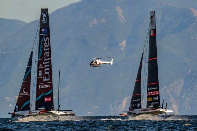 September 24, 2026, Napoli, ITALIA: Le imbarcazioni impegnate nelle prove ufficiali delle regate preliminari dell America s Cup 2027, nel golfo di Napoli, 24 settembre 2026. ANSA CIRO FUSCO - - - - - - - - - - - - - - - - - - - - - - - - - - - - - - - - - - - - - - - - - - - Boats taking part in the official trials for the preliminary races of the 2027 America™s Cup, in the Gulf of Naples, 24 September 2026. ANSA CIRO FUSCO America s Cup, Al Via Le Preregate. Abodi Sogno Inizia A Prendere Forma  - ZUMAa110 20260924_zaf_a110_030 Copyright: xCiroxFuscox