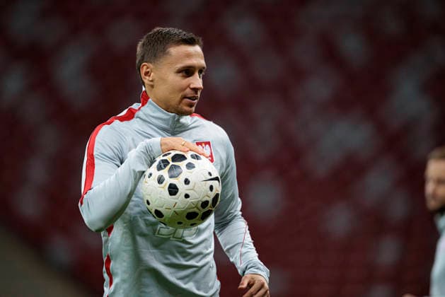 Przemyslaw Frankowski seen during Official press conference, PK, Pressekonferenz and training of Polish National football team before Nations League MD1 game against Bosnia (Maciej Rogowski Ball Raw Images) Warsaw PGE Narodowy Poland Copyright: xMaciejxRogowskix maciejrogowski_24092026-21