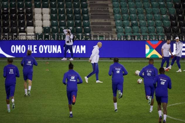 Ahead of Turkiye v France - UEFA Nations League KOCAELI, TURKIYE - SEPTEMBER 24: Members of the France national football team conduct a training session under the guidance of head coach Zinedine Zidane ahead of their upcoming UEFA Nations League League A Group 1 match against Turkiye at Kocaeli Stadium in Izmit, Kocaeli, Turkiye, on September 24, 2026. Tahir Turan Eroglu Anadolu Kocaeli Turkey. Editorial use only. Please get in touch for any other usage.  Copyright: x2026xAnadoluxTahirxTuranxEroglux