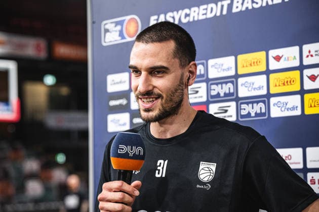 1. Basketball Bundesliga, easyCredit BBL, Saison 2026 2027, Herren, Hauptrunde, 2. Spieltag, 24.09.2026, RASTA Vechta - Bamberg Baskets Daniel Keppeler ( 31 - BMA365 Bamberg Baskets) vor der Partie Vechta RASTA Dome Niedersachsen Deutschland