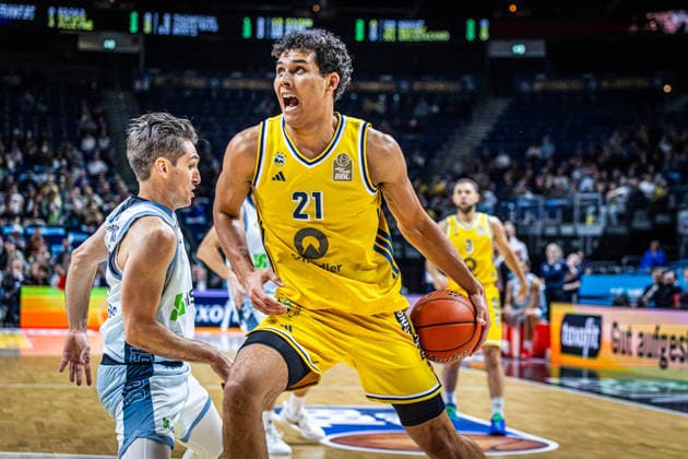 Basketball Berlin 24.09.2026 Saison 2026 2027 EasyCredit BBL 1. Bundesliga Männer, Herren Alba Berlin - Skyliners Frankfurt Brandon Angel (Alba Berlin, No.21)