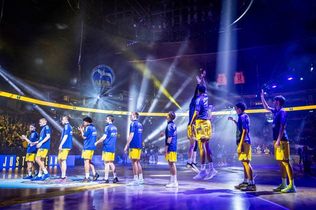 Basketball Berlin 24.09.2026 Saison 2026 2027 EasyCredit BBL 1. Bundesliga Männer, Herren Alba Berlin - Skyliners Frankfurt teamvorstellung Alba