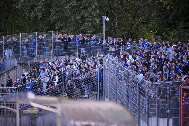 24.09.2026, Fussball, Saison 2026 2027, Testspiel, Rot-Weiß Oberhausen - FC Schalke 04, Fans FC Schalke 04, xRHR-FOTO YYx Copyright: KROEGER RHR-FOTOx RHR-FOTO YY