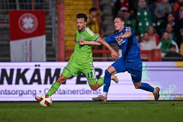 24.09.2026, Fussball, Saison 2026 2027, Testspiel, Rot-Weiß Oberhausen - FC Schalke 04, Adrian Gantenbein (FC Schalke 04) xRHR-FOTO YYx Copyright: KROEGER RHR-FOTOx RHR-FOTO YY