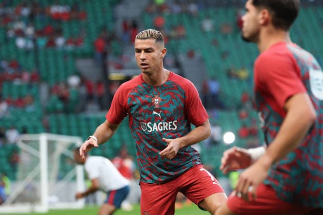 Lisbon, Portugal - September 24: Cristiano Ronaldo (Portugal) warm-Up during the UEFA Nations League 2026 27 League Phase Matchday 1 match between Portugal and Wales at Estadio Jose Alvalade on September 24, 2026 in Lisbon, Portugal Copyright: HMBxMedia JoaquimxFerreira