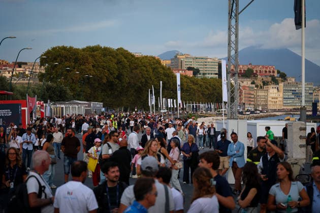 Team Presentatione during the pre-regattas of the Louis Vuitton 38th America s Cup, Naples, Italy, September 24, 2026  Copyright: xAlessandroxGarofalo LaPressex